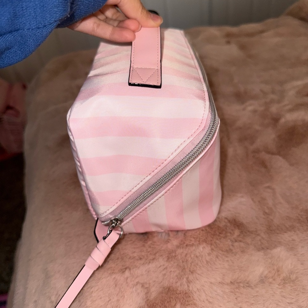 Victoria's Secret Pink and White Striped Cosmetic Bag - Picture 4 of 8